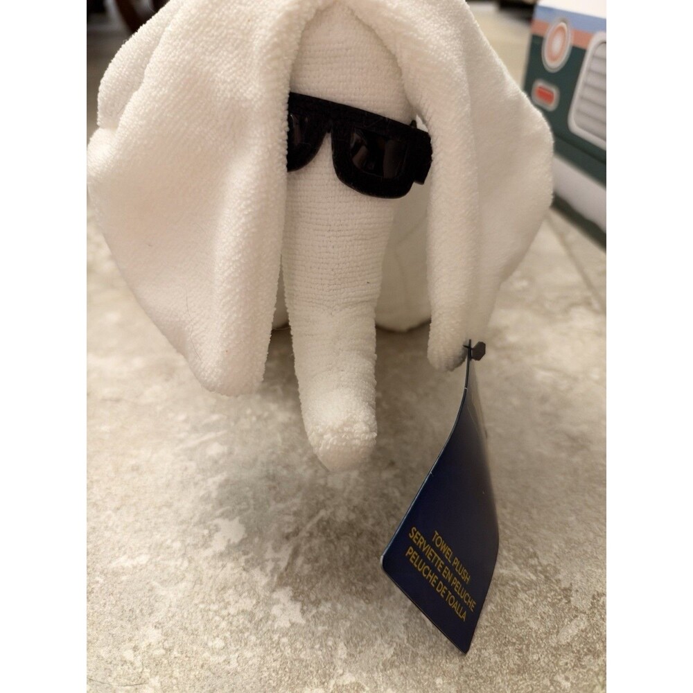 Disney Cruise Line Towel Animal Elephant Plush White Sunglasses NWT Souvenir
